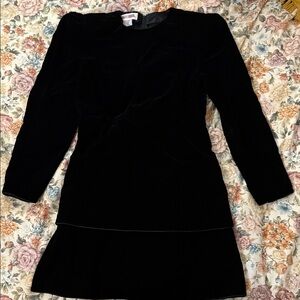 Elegant Black Velvet Dress